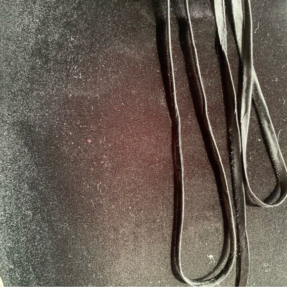 v i n t a g e :: Gorgeous Black Velvet Corset Tie Halter Maxi Dress - Picture 7 of 14